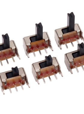 拨动开关SK12D07VG2/3/4/5/6/7 侧面5脚拨动带支架 3脚2档柄高6MM