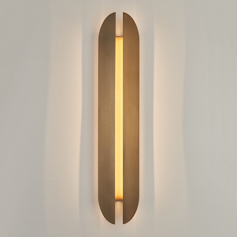 现代简约壁灯个性设计师不锈钢古铜色创意客厅工程别墅样板房酒店