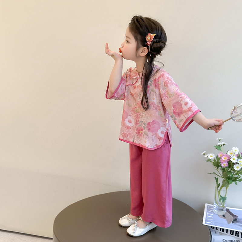 汉服女童中国风套装夏季2025汉服