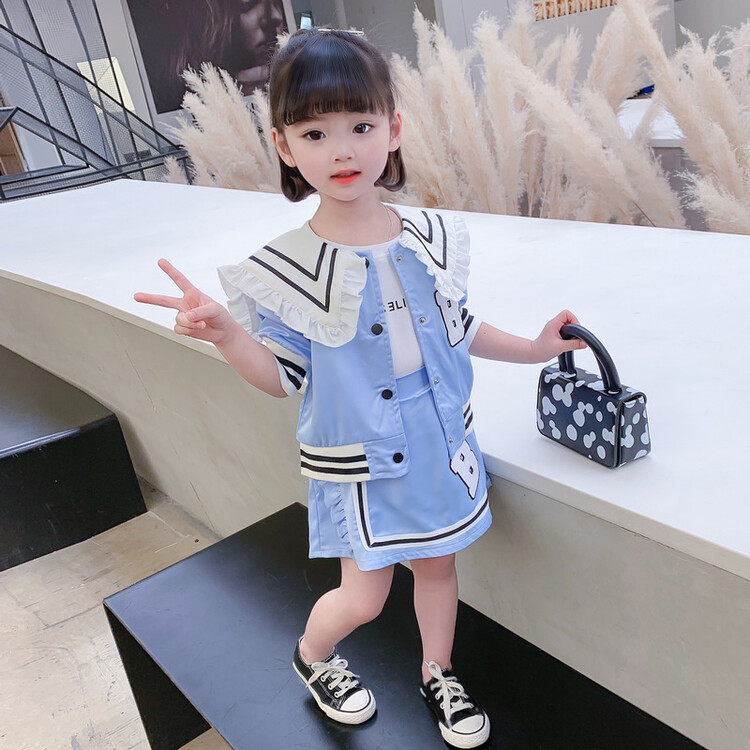 韩版混纺2件夏季宝装洛丽塔