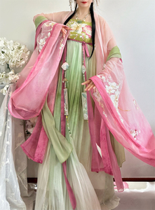 迷仙纪原创汉服新款宋制诃子裙大袖绣花诃子裙夏季女晕染渐变刺绣