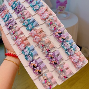 儿童冰雪奇缘公主发饰对夹可爱小女孩刘海发夹女童碎发卡子侧边夹