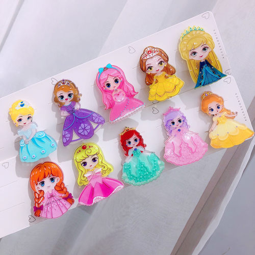 冰雪公主可爱发夹边夹