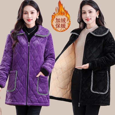 时尚棉衣女装加绒加厚保暖棉服