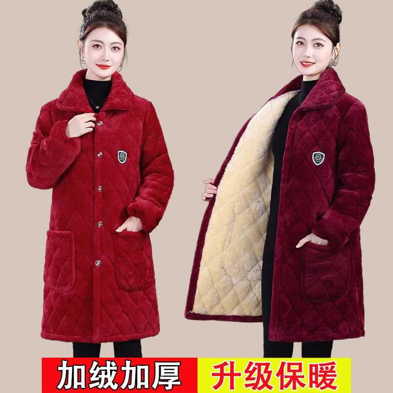 冬季新款棉服女加绒加厚罩衣宽松保暖家居服防寒棉衣外套四川省服,女装/女士精品,棉衣/棉服,淘宝优惠券,粉丝福利购,淘宝优惠卷