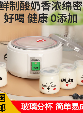 大容量酸奶机家用1.5L全自动恒温发酵机不锈钢玻璃分杯自制酸奶器