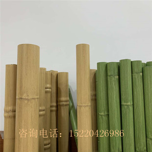 定制铝合金幕墙格栅型材仿生态竹子装饰户外围栏手感型仿竹节竹纹