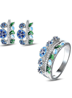 臻荣景泰蓝滴胶订婚戒指Young