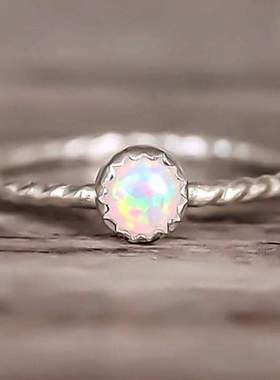 速卖通跨境新款轻巧镶嵌澳宝戒指