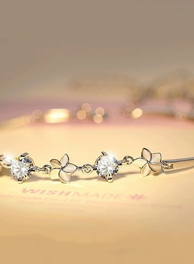 young纯银四叶草手链甜美五叶草