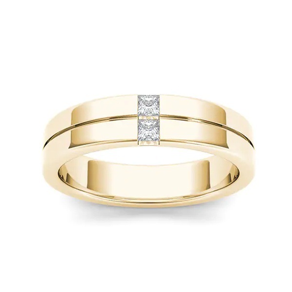 新款欧美14k金仿真排戒指环简约