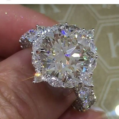 欧美风圆形超闪戒指饰品大钻石