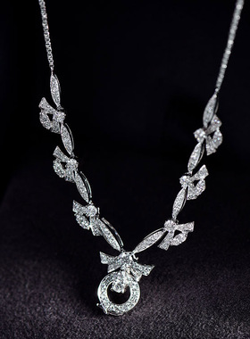 高定钻石项链万能毛衣进口