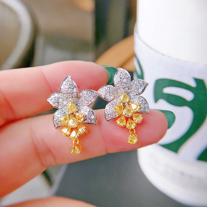 young奢华微镶阿斯切设计师花朵