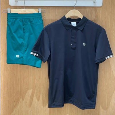 Wilson威尔胜夏季男士运动网球短袖吸湿速干POLO WM20007412BKA