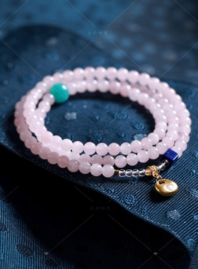 【壮的响亮】樱梦心韵108颗粉水晶手链手串