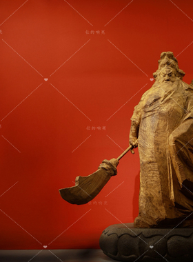 【壮的响亮】武圣威仪金丝楠木收藏珍品清刀纯手工造像摆件装饰