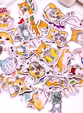 Higuchi Yuko's Boris the cat 樋口裕子猫 自制手帐防水水杯贴纸