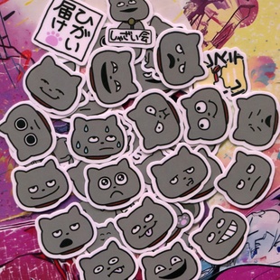 WARUMENONEKO 西村裕二 自制手帐手机电脑相册防水水杯头盔贴纸