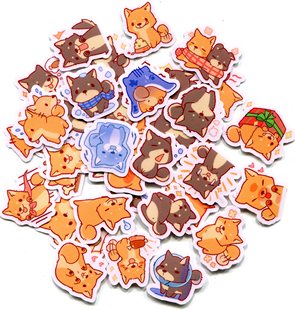 饰贴纸 826 Sticker tibi 手帐相册装 shibainu 40张