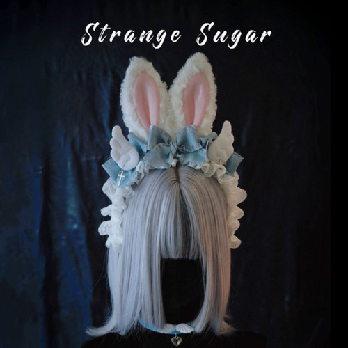 怪糖饰物集原创毛绒翅膀兔耳发箍