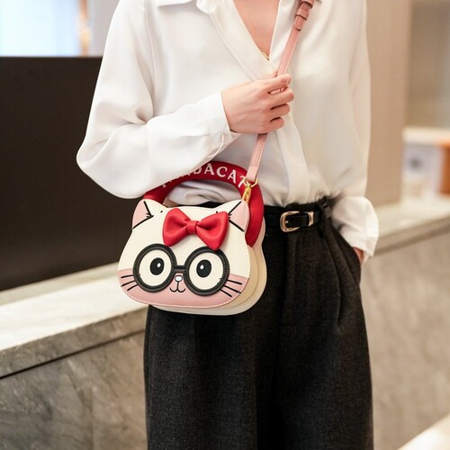 2026新款卡通少女心单肩包可爱小猫时尚出街链条女包迷你小背包