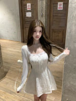 Q Girl's butter Milk foam/Gentle Style cardigan Lace cinched waist Halter knitted dress set thumbnail 6
