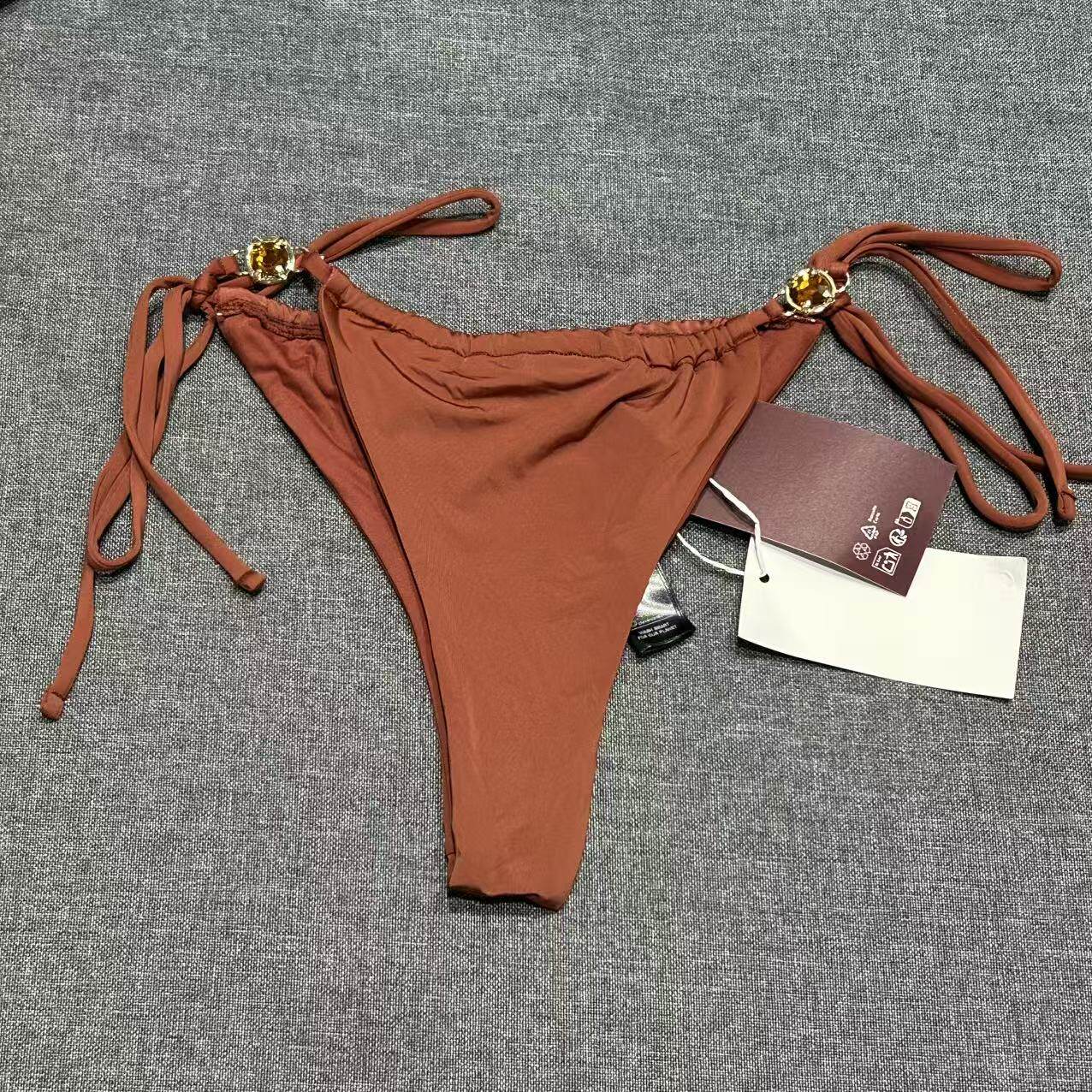 超大牌杂款单裤子！！）出口欧美女士成人低腰性感三角单件游泳裤