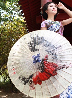秦风汉月定制防雨中国风油纸伞