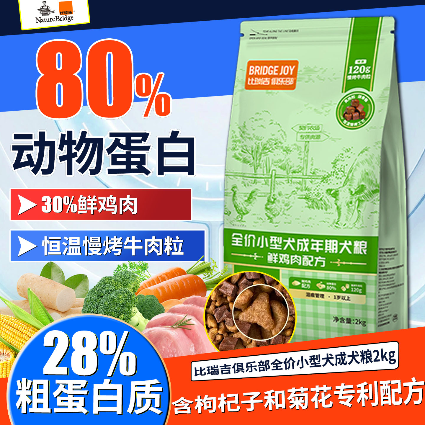 比瑞吉俱乐部小型犬成犬粮通用型