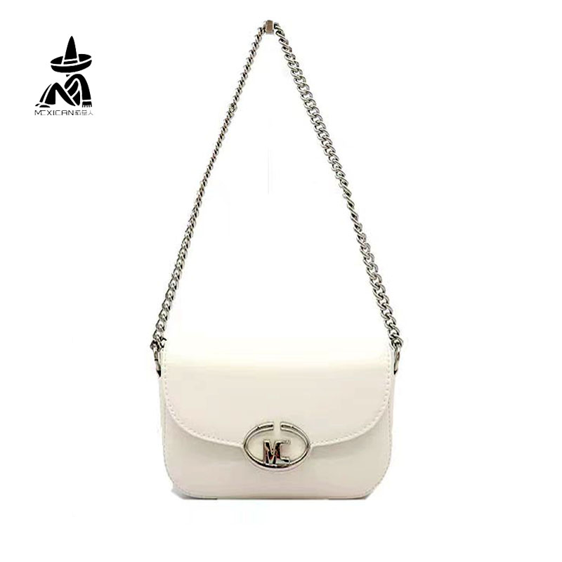 稻草人女包2024夏季新款糖果色小清新休闲百搭单肩斜挎链条小方包