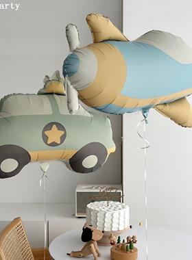 ins日式可爱汽车飞机雏菊小熊生日周岁布置儿童男女宝宝飘空气球