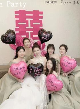 心形铝膜气球LOVE铝膜铝箔气球节日派对婚庆装饰摆摊情侣节日气球