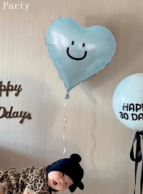 婴儿30天拍照装饰气球布置100天百日龙宝宝拍摄场景布置装饰道具