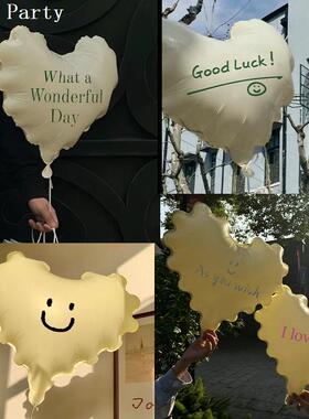 定制logo波浪爱心气球心形小红书中秋节拍照道具氛围装饰场景布置