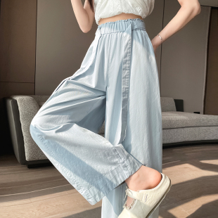 九分裤 高腰宽松慵懒风休闲阔腿裤 女2026夏新款 实拍弯刀气球裤