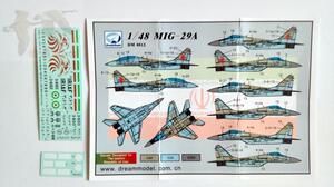 。【HY】梦模型 DM 0812 1/48 伊朗MiG-29A战斗机专用水贴纸