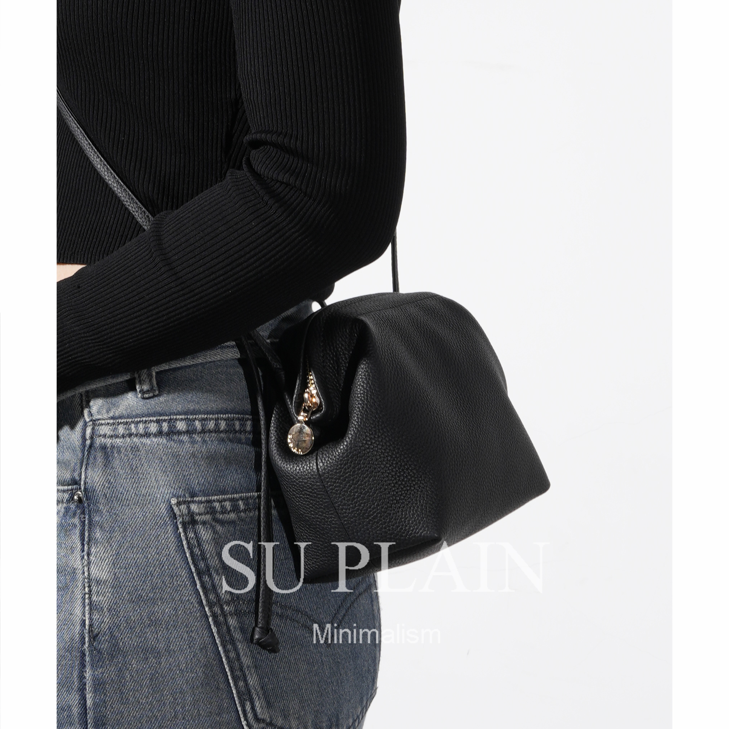 SU PLAIN真皮牛皮女士包包新款休闲百搭单肩斜挎包高级感迷你小包