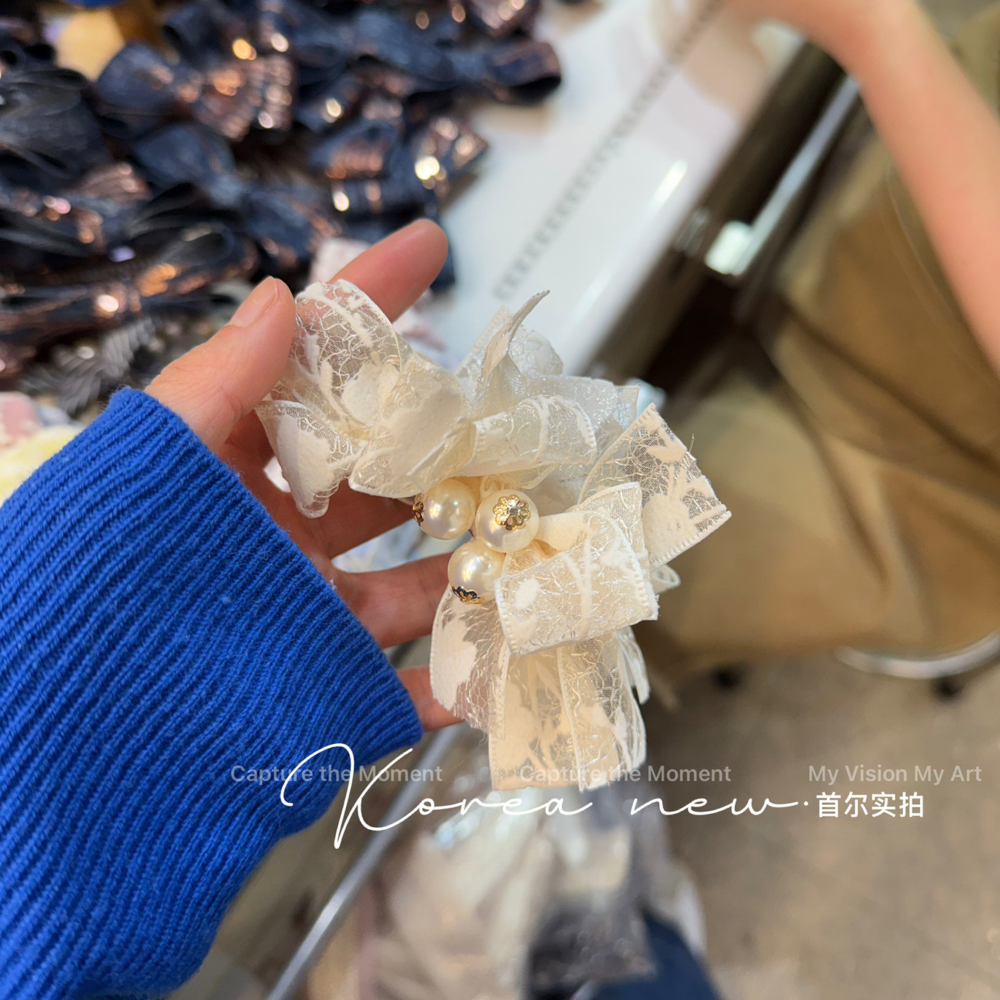 韩国进口东大门新款设计师款蝴蝶发饰
