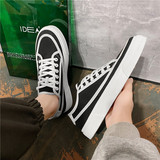 B218-1129-P45百搭休闲鞋学生透气系带圆头运动低帮潮流帆布鞋男，男鞋帆布鞋，电商B218