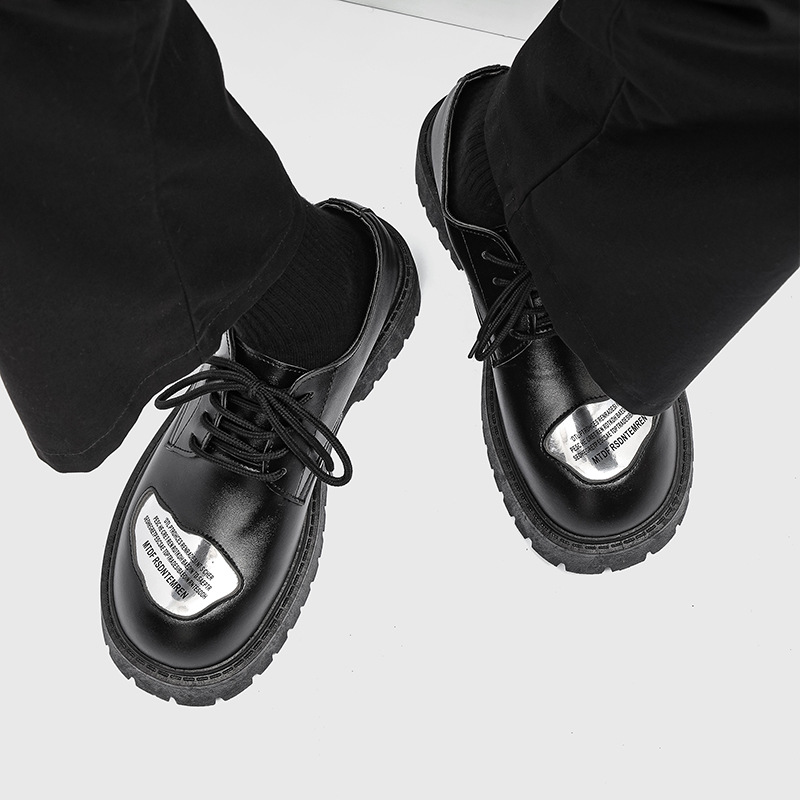 潮流时尚休闲皮鞋男士街拍潮鞋子港风ins个性大头鞋B218-1910-P65，男鞋皮鞋，电商B218