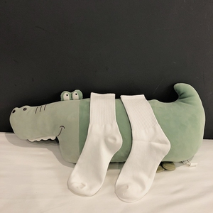B218-WZ80-P5基础款条纹简约百搭运动长高中筒棉袜子男女新款秋冬图片