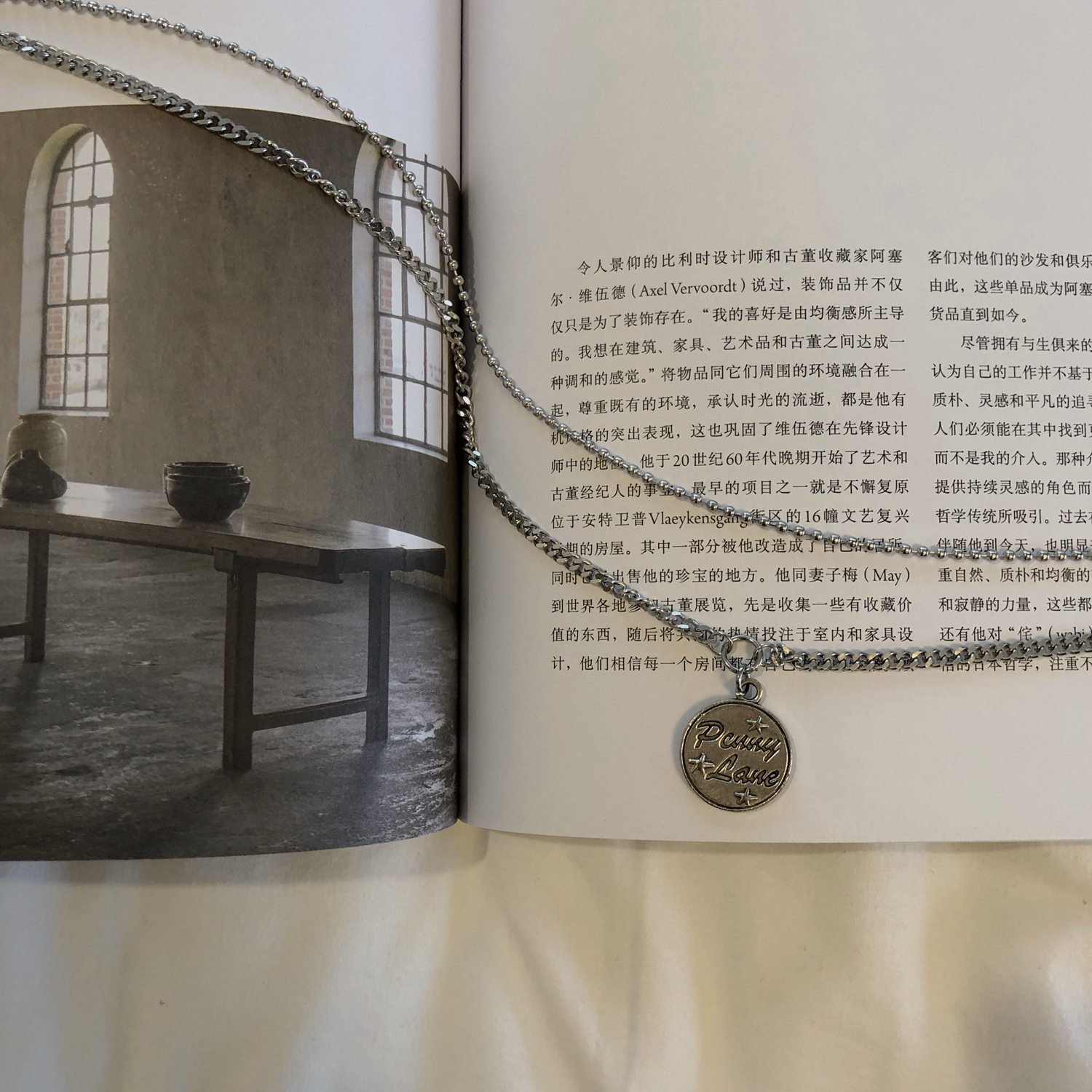 B218-S83-P15潮流学生饰品项链银色吊牌ins网红韩版吊坠个性情侣，头饰，电商B218