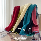 B218-WJ32-P25潮流情侣拼色围巾保暖加厚冬天男女新2023学生围脖，围巾，电商B218