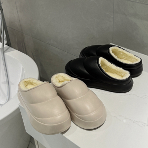 B218-TX02-P18厚底增高潮流纯色情侣防水保暖男士棉拖鞋秋冬新品图片