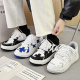 B218-1584-P60厚底低帮板鞋子黑白熊猫配色休闲鞋男士，男鞋休闲鞋，星座1613（原B218）