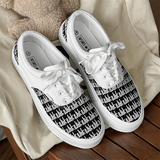 B218-2212-P48新款简约字母圆头学生休闲鞋系带平底鞋帆布鞋ins潮，男鞋帆布鞋，电商B218