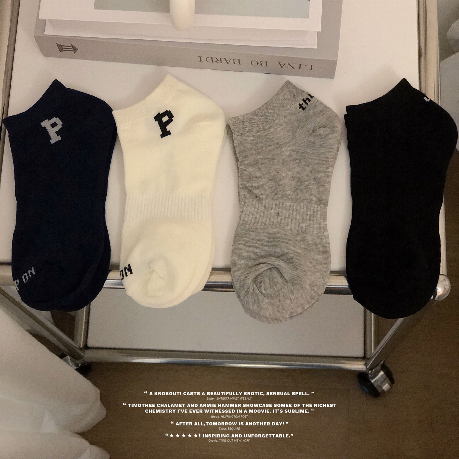B218-W113-P16潮流男女情侣款袜子新款夏天透气字母印花低帮短筒图片