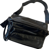 B218-B59-P45斜挎大容量休闲包袋男女黑色pu百搭个性方包单肩潮包，鞋类箱包手腕包，星座1613（原B218）