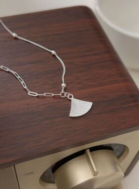 云尚服饰纯银S925碎碎冰小裙子项链女2026新款简约时尚百搭锁骨